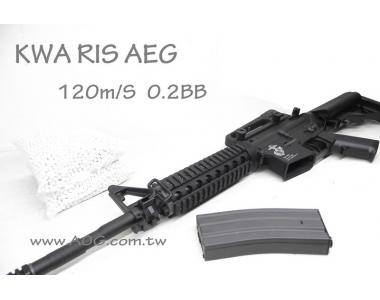 【翔準軍品AOG】 KWA M4 RIS 全金屬電動槍 120M/S 生存遊戲 BB槍 (免運費+8000顆準牌 BB彈)
