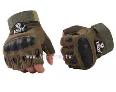 【翔準軍品AOG】【 戰術 手套 半指 綠色】開車 騎車 打拳 生存遊戲 漆彈 拍戲 電影 腳踏車 X1-4-4-3